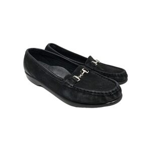 SAS Tripad Comfort Women's US 6.5 M Suede Leather Black Loafers Shoes